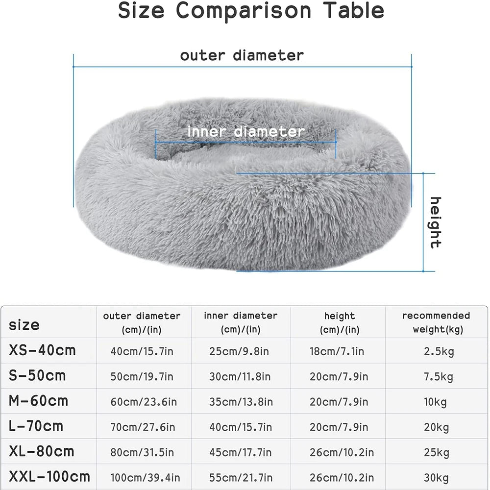 Removable Dog Bed Long Plush Cat Dog Beds for Small Large Dogs Cushion Sofa Winter Warm Pet Kennel Fluffy Sleeping Dogs Beds Mat