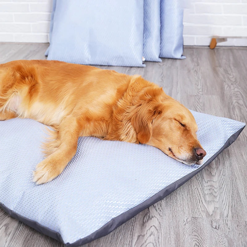 HOOPET Summer Cooling Pet Dog Mat Ice Pad Dog Sleeping Mats For Dogs Cats Pet Cool Cold Silk Bed For Dog