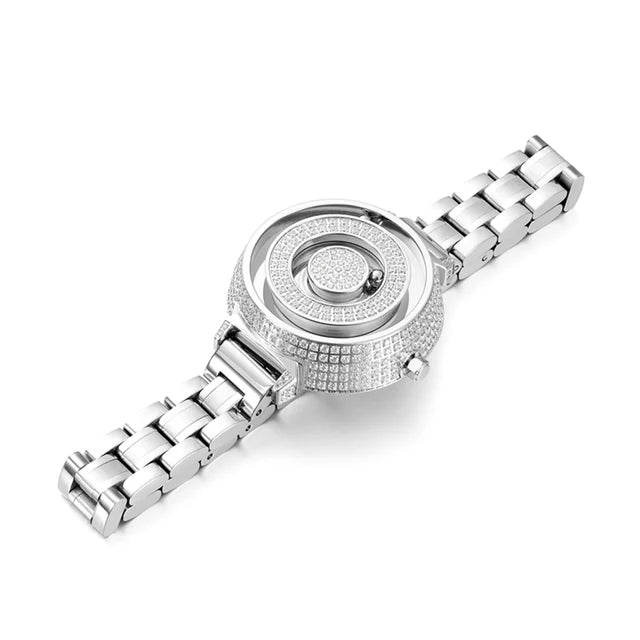 Diamond Watches Women EUTOUR E035,  Fashion Luxury Rose Watch for Women Casual Waterproof Quartz Ladies Stainless Steel Watch