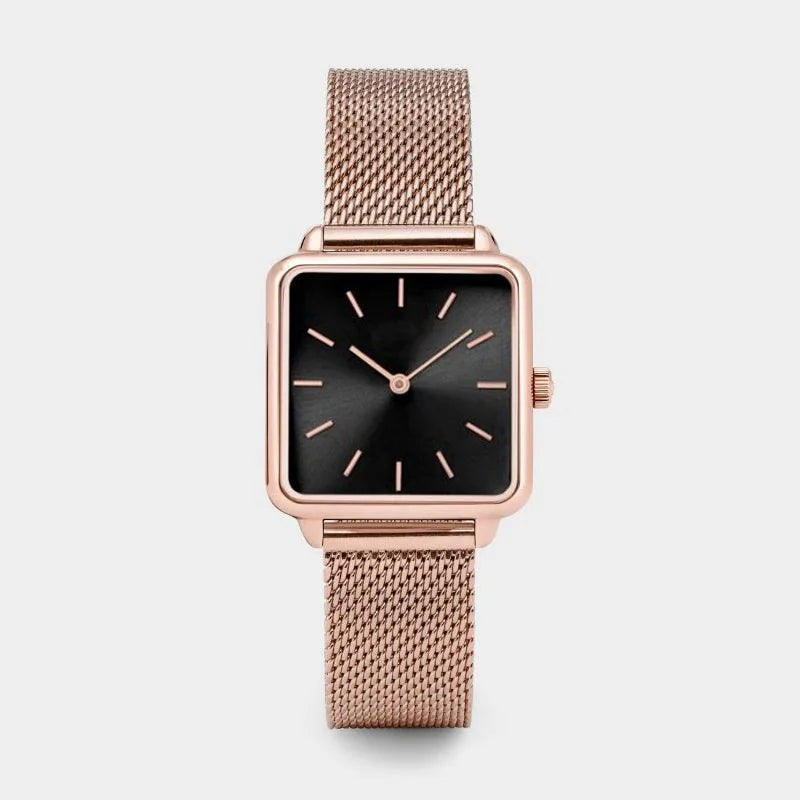 Gold Watch Women Watch Bracelets Square Female Watches Fashion Ladies Sports Dress WristWatch Waterproof Metal Watch For Women