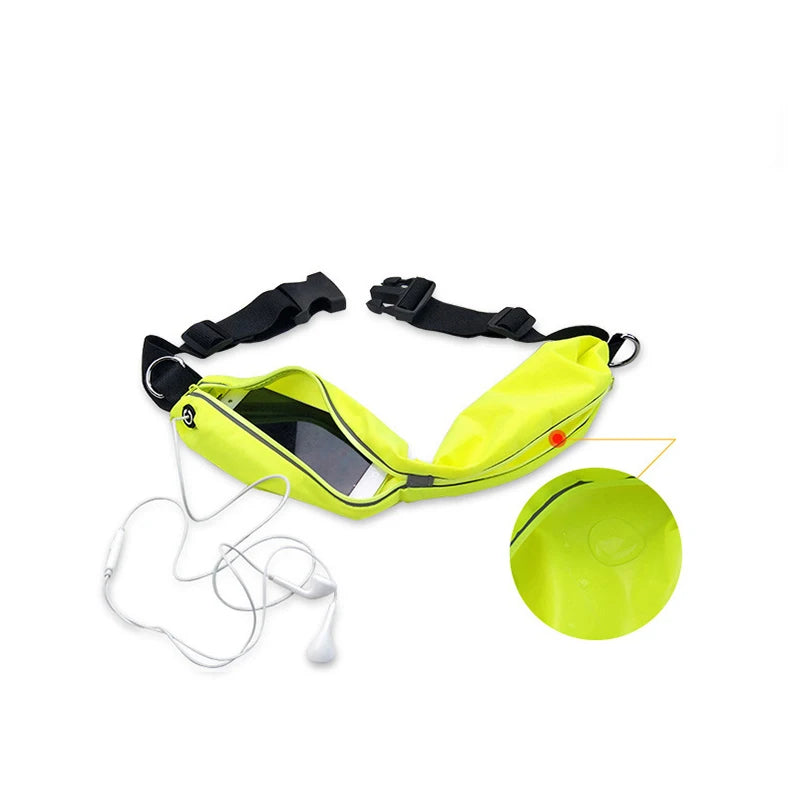 Reflective Pet dog leash Sports running double traction rope Waterproof Waist bag dog jogging hand free walking Elastic belt