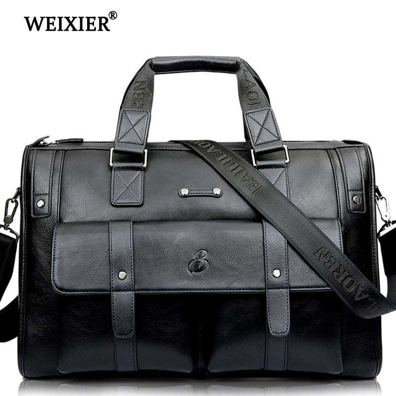 New Vintage Luxury PU Leather Business Men's Briefcase Male Shoulder Bags Men's Messenger Bags Brand Design Handbag