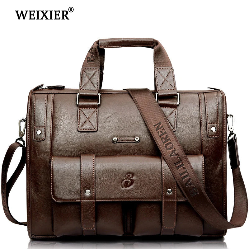 New Vintage Luxury PU Leather Business Men's Briefcase Male Shoulder Bags Men's Messenger Bags Brand Design Handbag