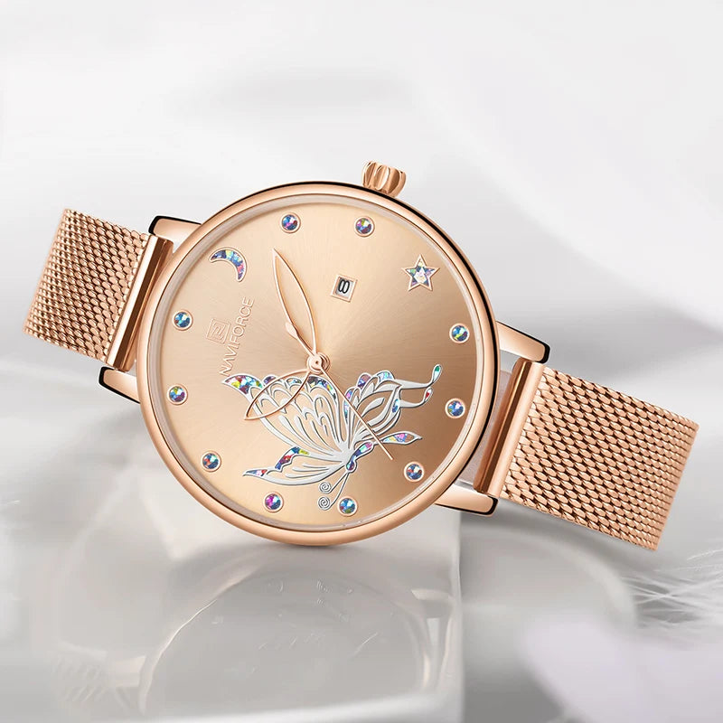 New NAVIFORCE Women Watch Luxury Brand Simple Quartz Ladies Waterproof Wristwatch Fashion Casual Watches Girl Clock Reloj Mujer