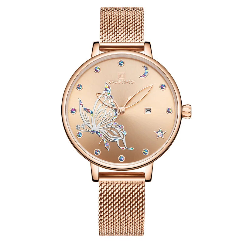 New NAVIFORCE Women Watch Luxury Brand Simple Quartz Ladies Waterproof Wristwatch Fashion Casual Watches Girl Clock Reloj Mujer