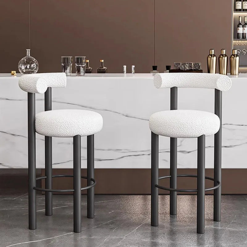 Reception Dining Bar Chairs Leather Nordic Counter Designer Restaurant Bar Chairs Accents Retro Taburetes Altos Cocina Furniture