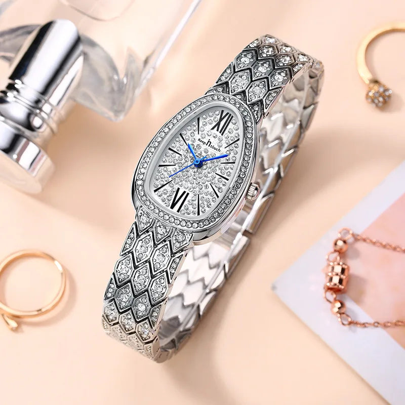 Diamond Women Watches Gold Watch Ladies Wrist Watches Luxury Brand Rhinestone Women's Bracelet Watches Female