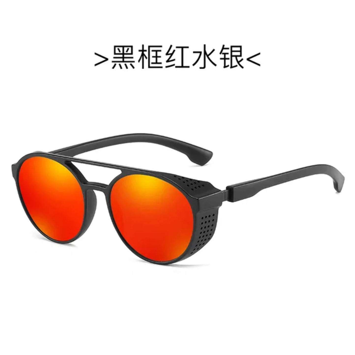 High-Quality and Stylish Polarized Round Sunglasses for Men and Women - Perfect Eyewear for Motorcycle Riding, Fishing, Running,