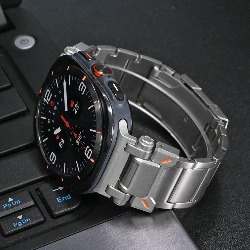 Titanium Mens Strap For Samsung Galaxy Watch Ultra 47mm Luxury Metal Band For SAMSUNG GALAXY Watch ULTRA 47mm 7 Bracelet Correa