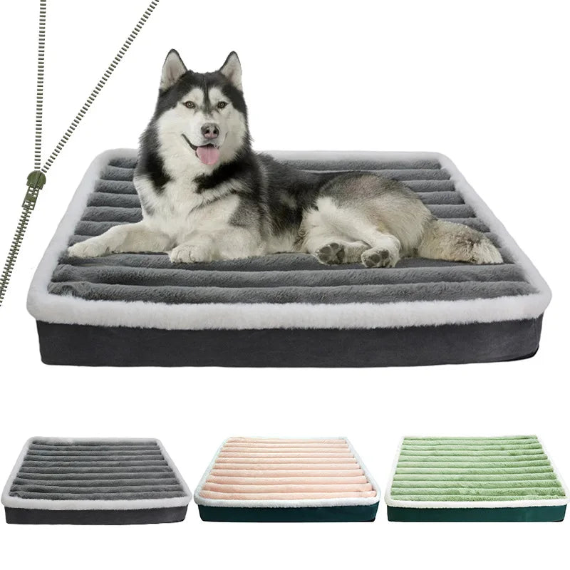 Luxury Dog Bed Dog Sleeping Mat Anti-tear Mattress Winter Warm Large Size Soft And Comfortable Removable And Washable Floor Mat