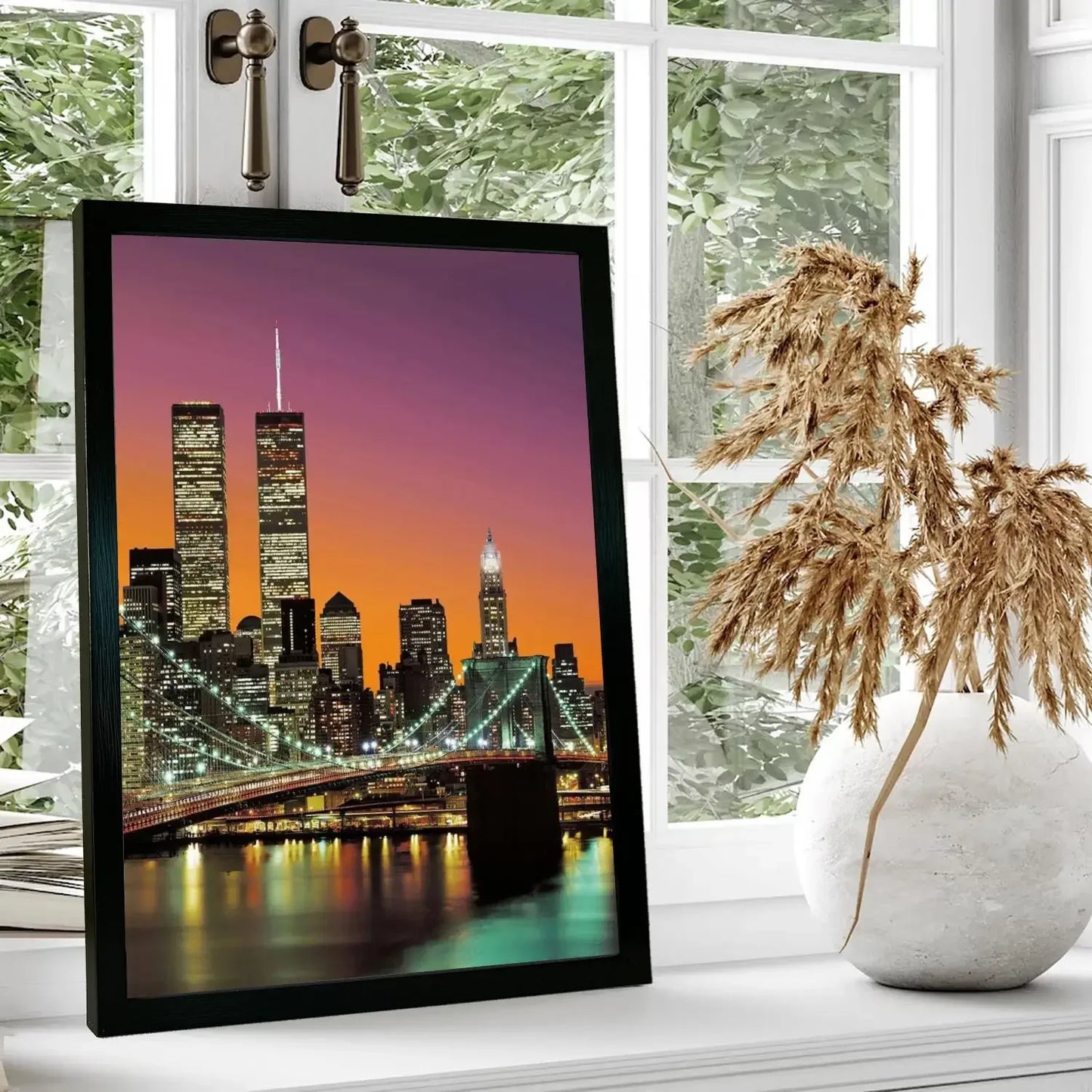 nyc skyline Poster Prints Wall Art Canvas Painting Poster For Modern Family Living Room Home Decor