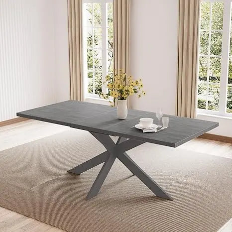 Modern Dining Table Table Set for 6-8 Person for Kitchen,living Room，Dining Room,Kitchen Table Set with Steel Legs，Dining Tables