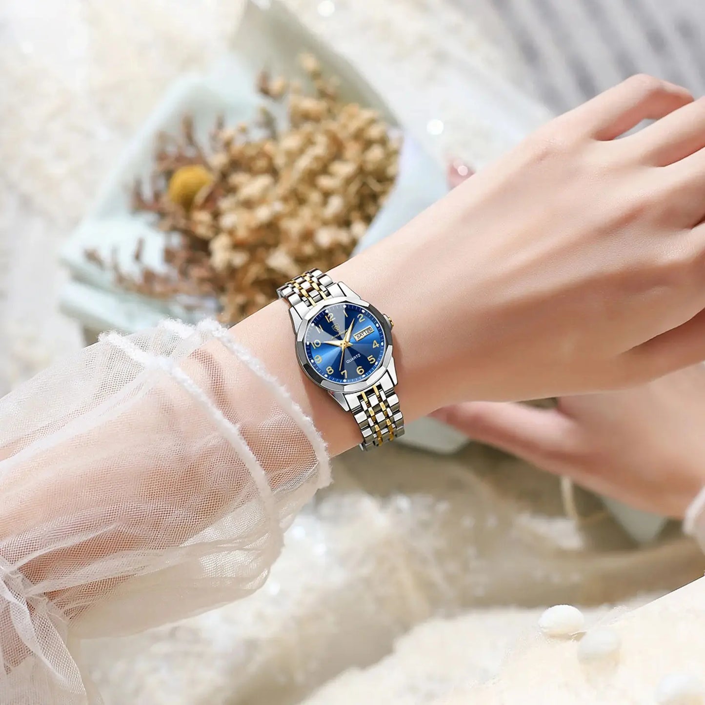 POEDAGAR Luxury Ladies Wristwatch Waterproof Luminous Date Week Women Quartz Watch Stainless Steel Women‘s Watches Female Reloj