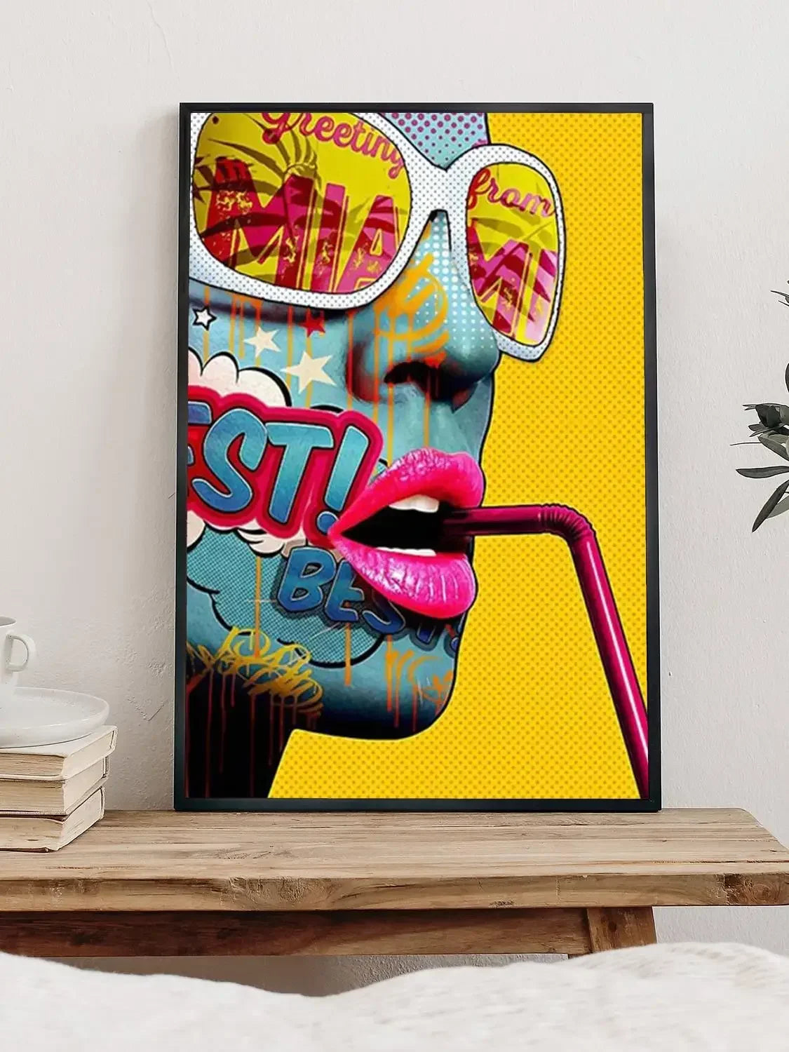 Modern Pop Graffiti Abstract Wall Art Cool Girls Eating Lollipops Sexy Women Oil On Canvas Posters And Prints Home Decor Gift