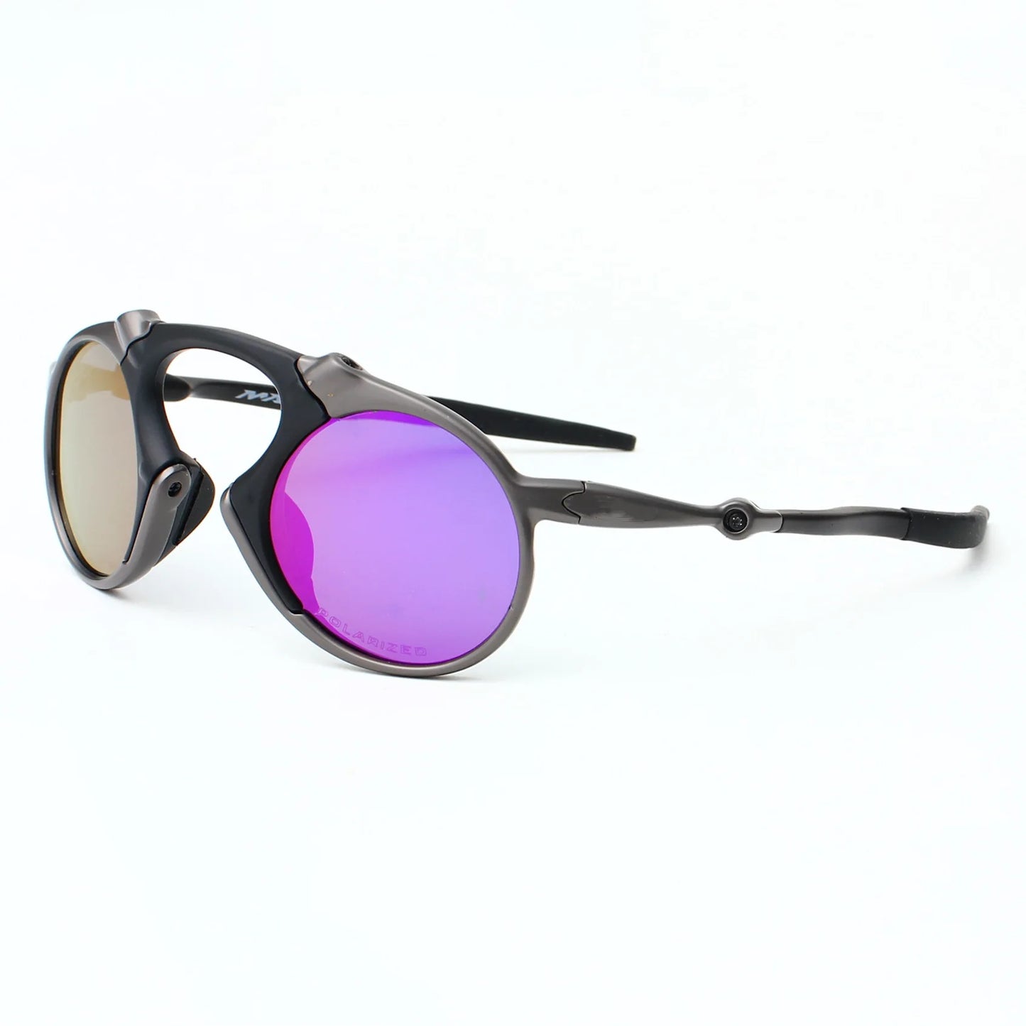 Trendy polarized sunglasses men's and women's round frame outdoor sports cycling zinc alloy driving sunglasses 6030