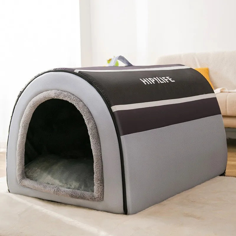 Removable Dog Warm House Washable Pet bed for Large Medium Dogs Travelling Portable Classic Design Pet House Sleeping Bed