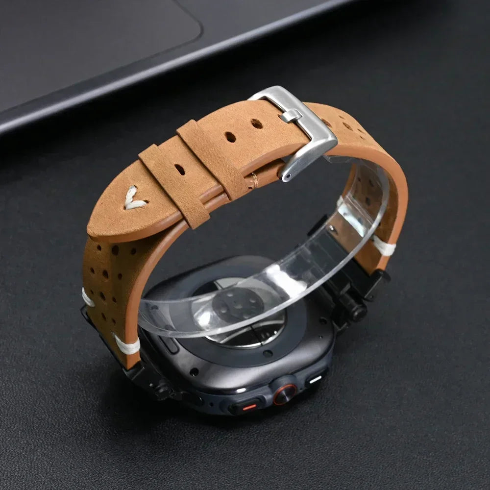 No Gaps Stainless Steel+Leather Band for Samsung Galaxy Watch Ultra 47mm Men Luxury Bracelet for GALAXY WATCH ULTRA Mecha Strap