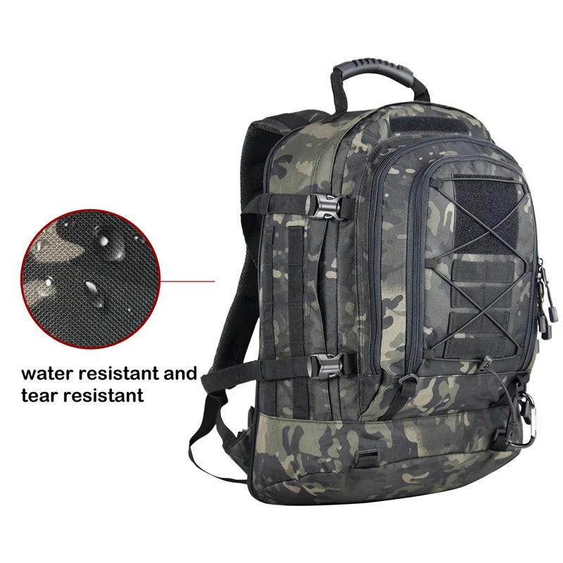 Large Capacity 40L 65L Outdoor Tactical Military Tactics Backpack Travel Hiking Camping Fishing Tool Backpack for Men Women