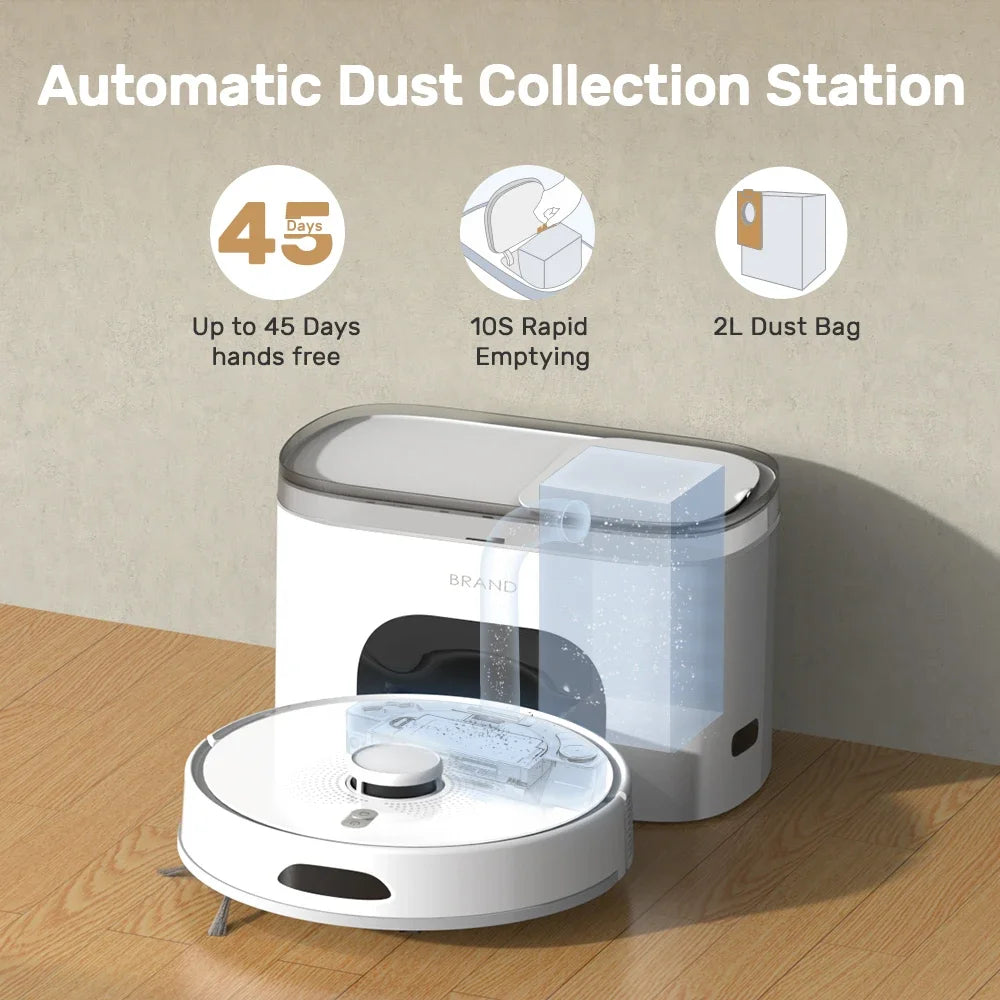 Mini Aspirateur 3 En 1 Multifonction Rechargeable Easy Home Lidar Robot Vacuum Mop Cleaner With Self-emptying Dustbin