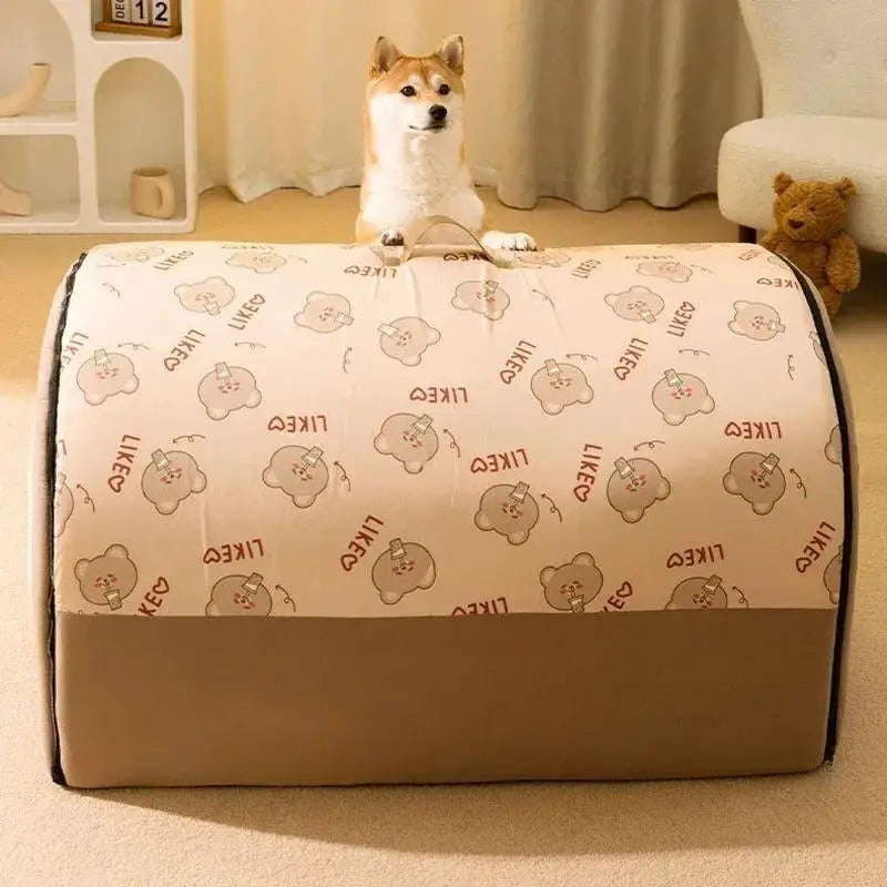 New Dog Kennel Warm Winter Dog House Mat Detachable Washable Dogs Bed Nest Deep Sleep Tent for Medium Large Dogs House Supplies