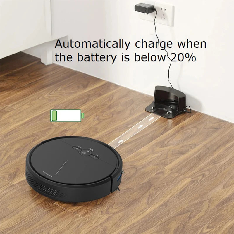 Sweeping Robot Vacuum Cleaner APP And Voice Control Sweep And Wet Mopping Floors&Carpet Run Auto Reharge Map Is Visible Pet Hair