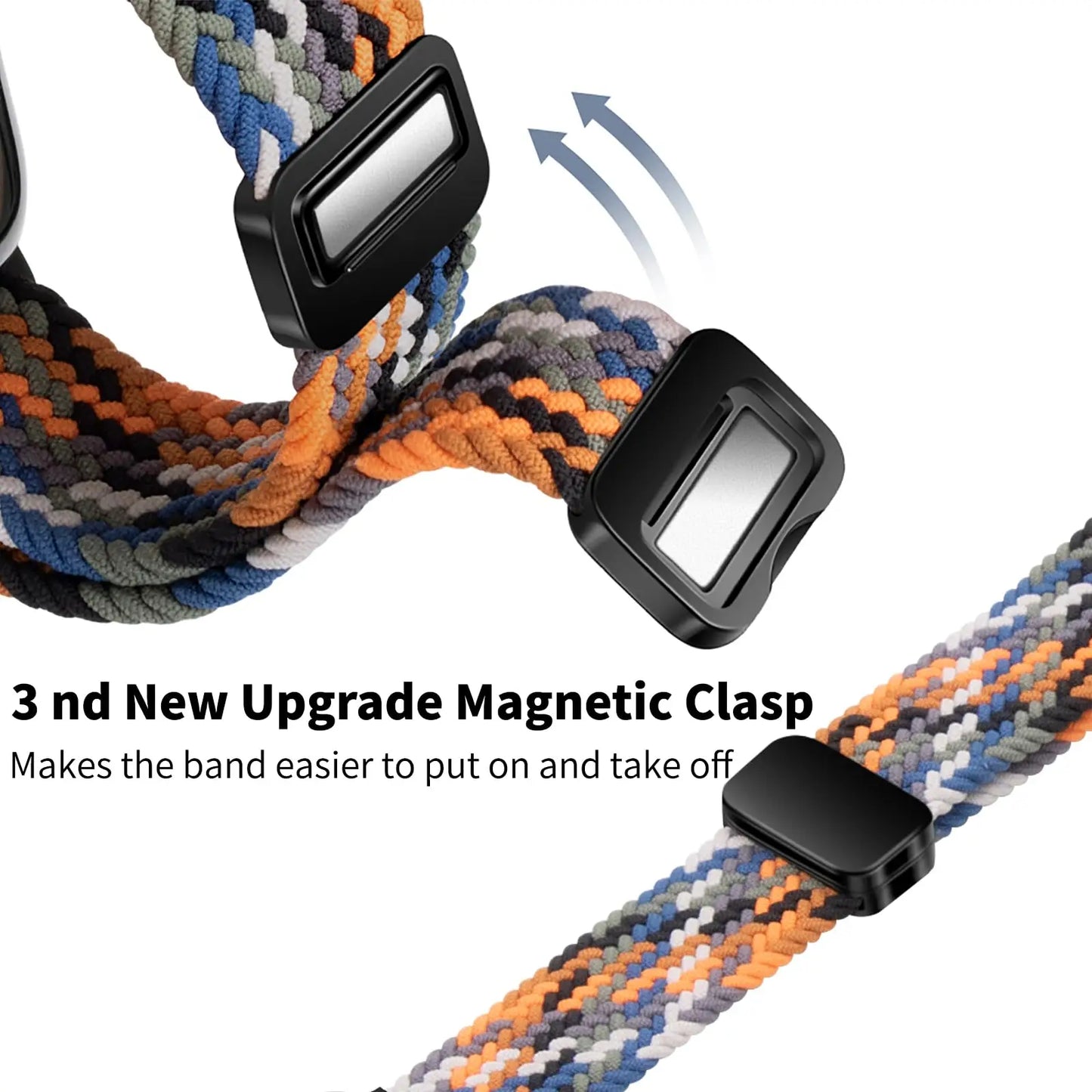 Braided Loop For Samsung Galaxy Watch 7 Ultra Strap 47mm Accessories Magnetic Nylon Bracelet Correa Galaxy Watch Ultra Band 47mm