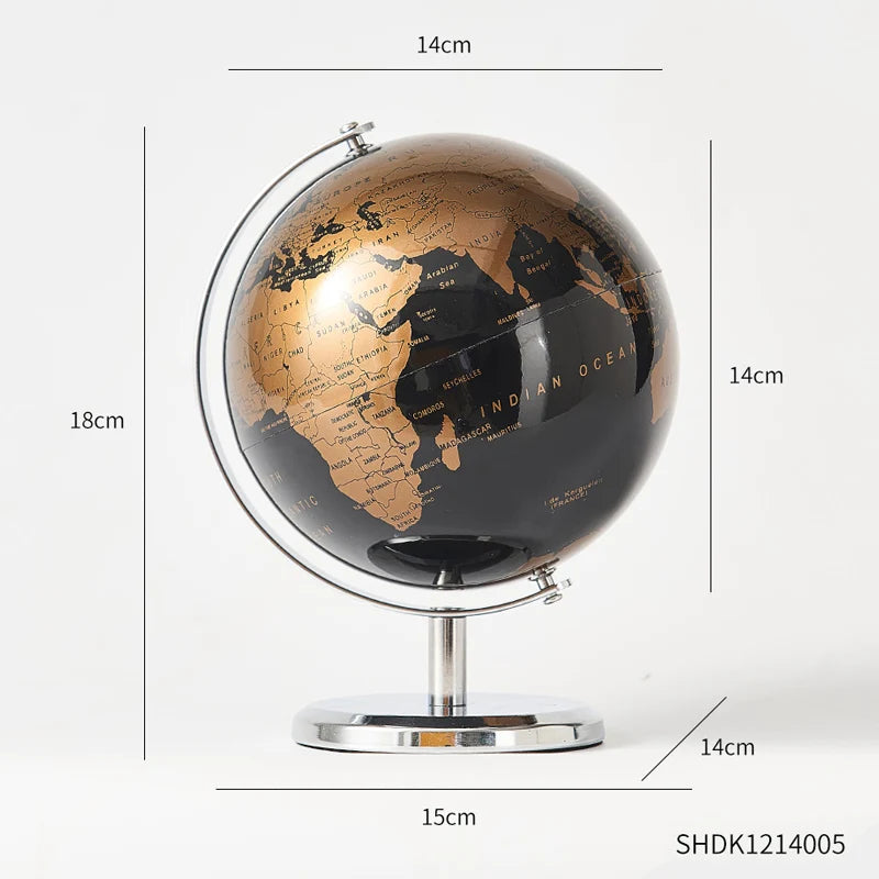 Home Decor Accessories Retro World Globe Modern Learning World Map Globe Kids Study Desk Decor Globe Geography Kids Education