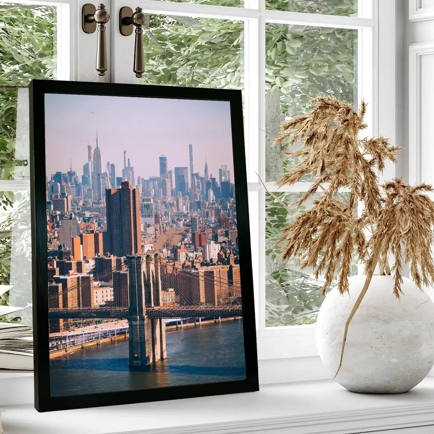 nyc skyline Poster Prints Wall Art Canvas Painting Poster For Modern Family Living Room Home Decor