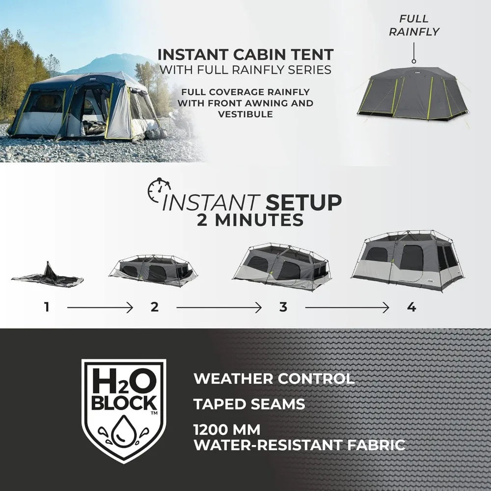 Inflatable Camping Tent with Pump, Tents, Easy Setup 4 Season Waterproof Windproof Outdoor Blow Up Tent, Luxury Cabin Tents