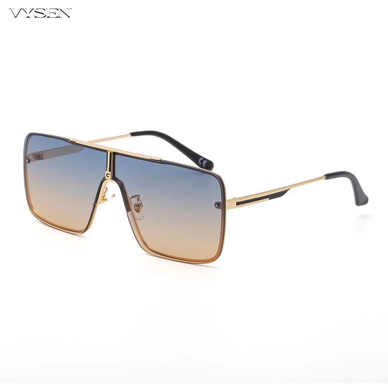 Fashion Oversized Square Sunglasses For Men Metal Frame Sun Glasses 2024 Luxury Brand Design Sunglass Male Retro Shades Eyewear