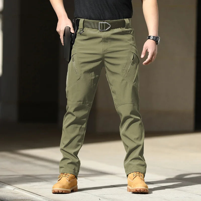 Quick Dry Outdoor Military Pants Multi Pockets Elastic Tactical Pant Waterproof Plus Size 6XL Casual Cargo Trousers Men Clothing