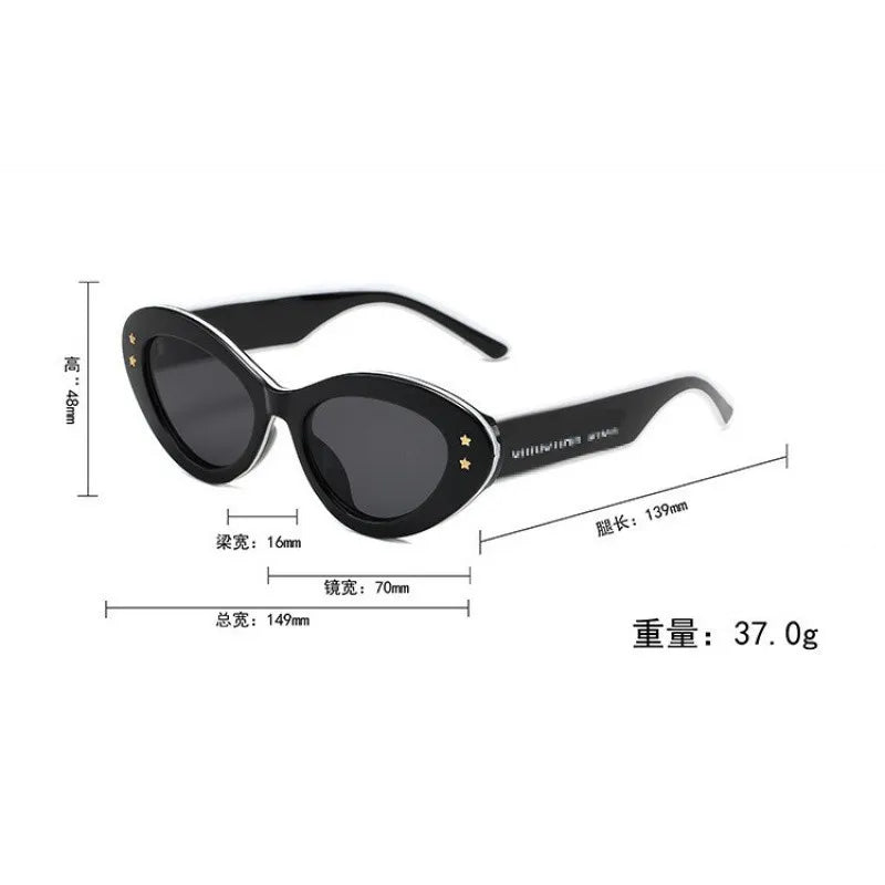 Men's Sunglasses Retro Cat Eye Design Sunglasses for Women2024New Men's Sun Shade UV Protection Sunglasses for Driving Foreign T