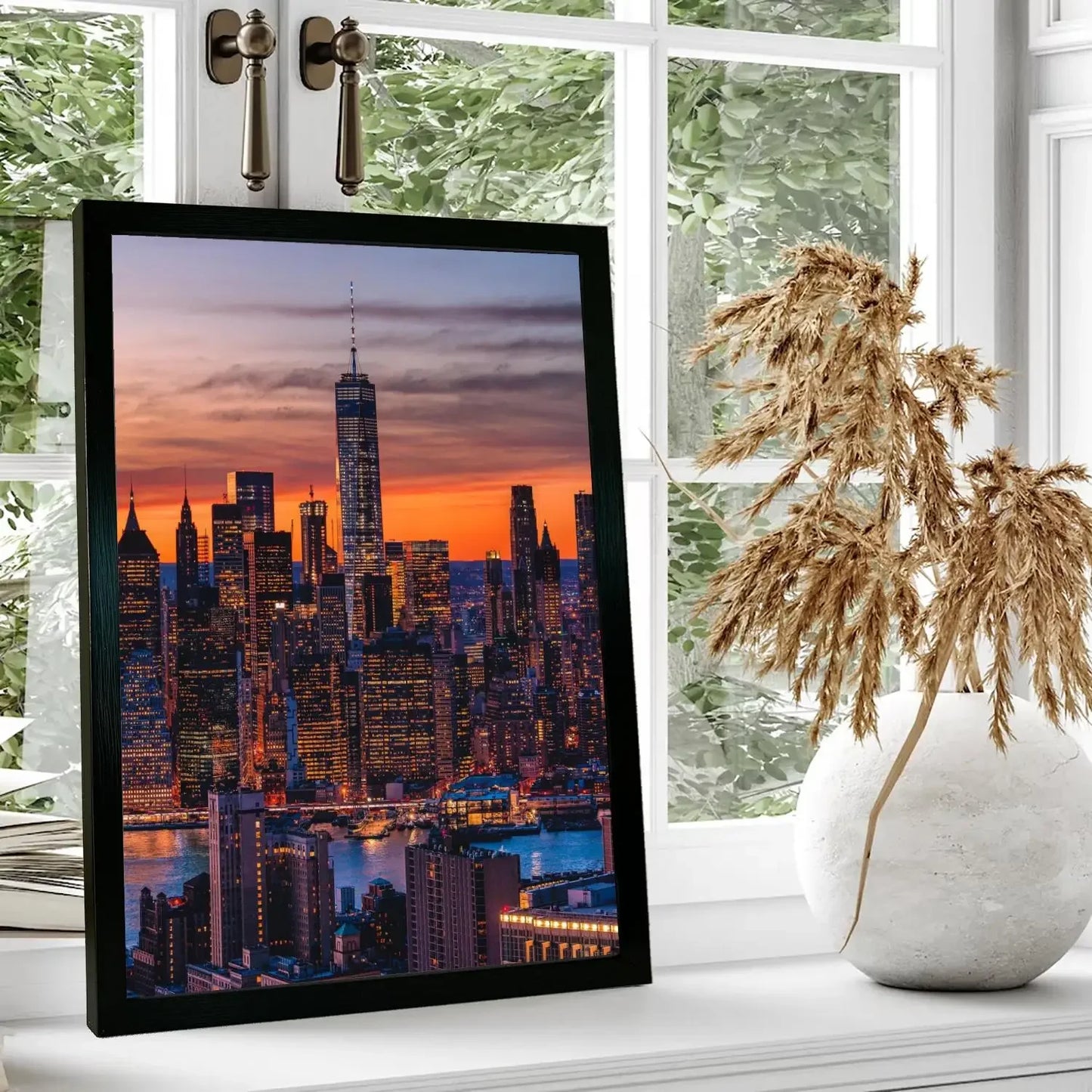 nyc skyline Poster Prints Wall Art Canvas Painting Poster For Modern Family Living Room Home Decor