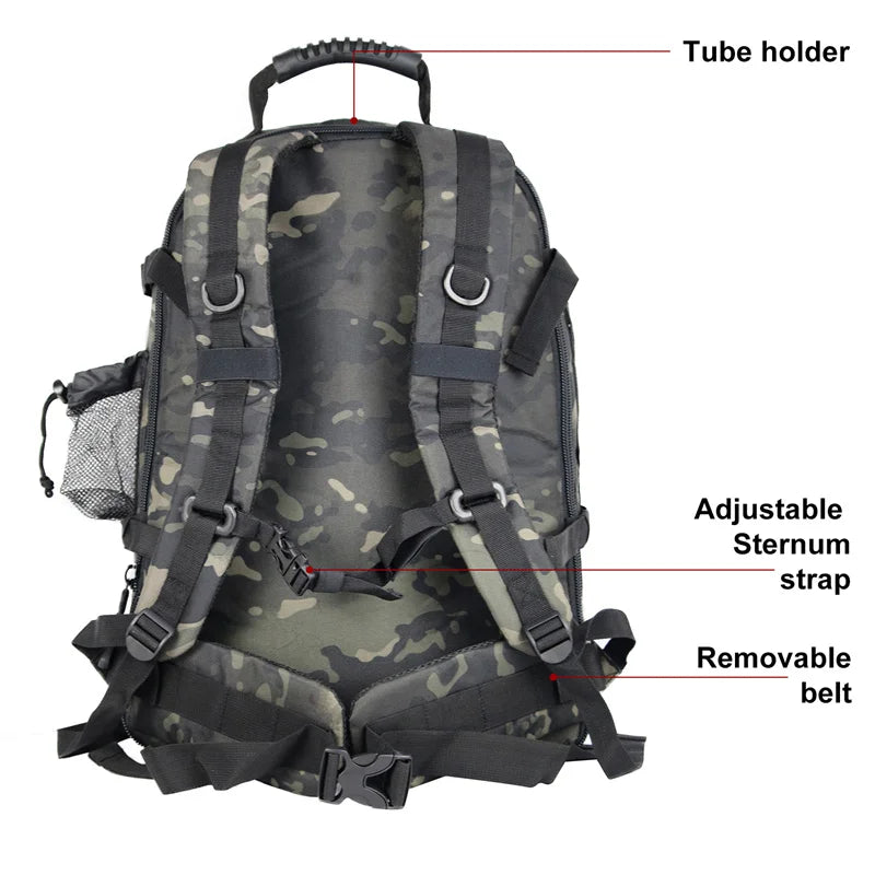 Large Capacity 40L 65L Outdoor Tactical Military Tactics Backpack Travel Hiking Camping Fishing Tool Backpack for Men Women