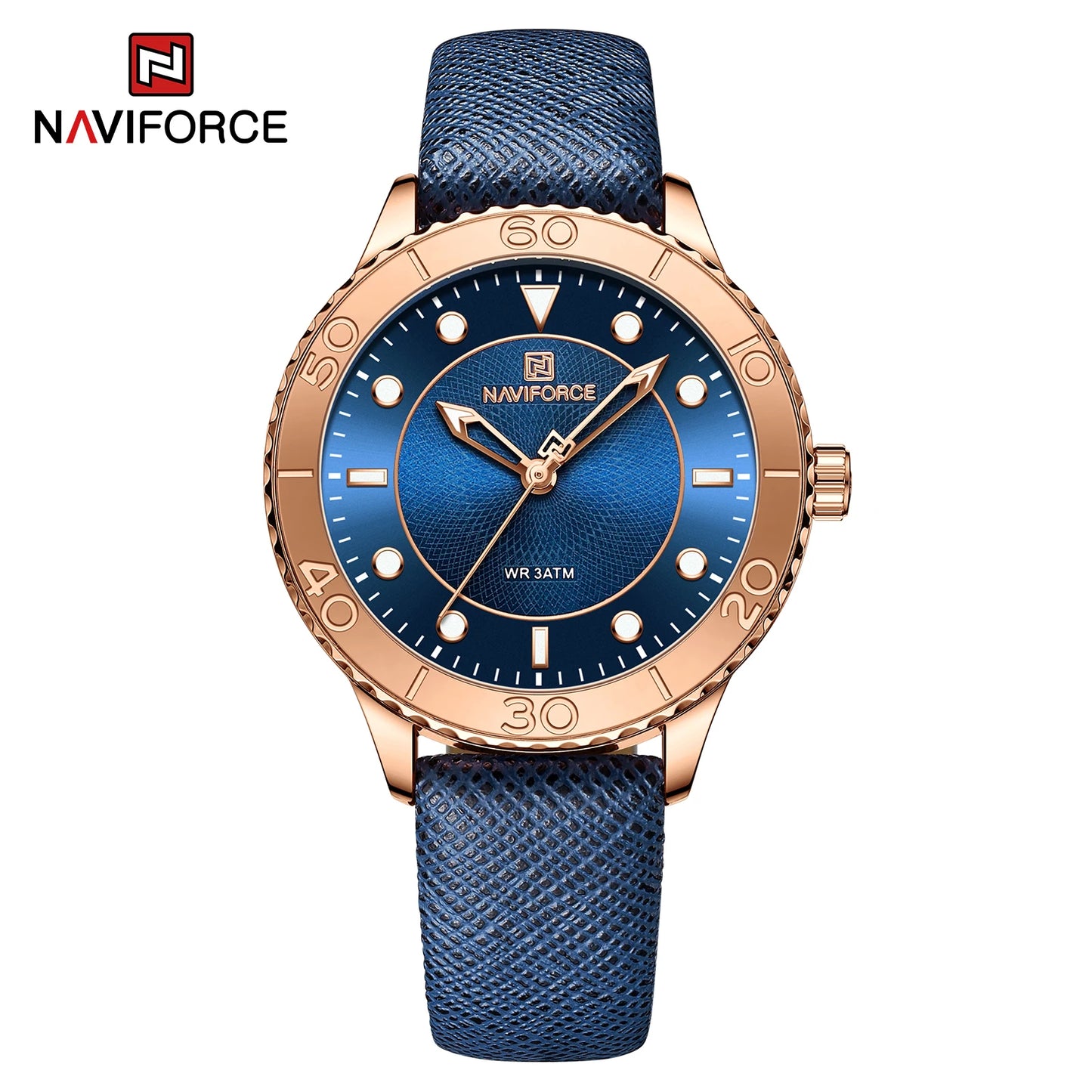 2022 New Women Luxury Quartz Watch NAVIFORCE Ladies Fashion Casual Simple Wristwatch Luminous Pointer Leather Wristband Clock