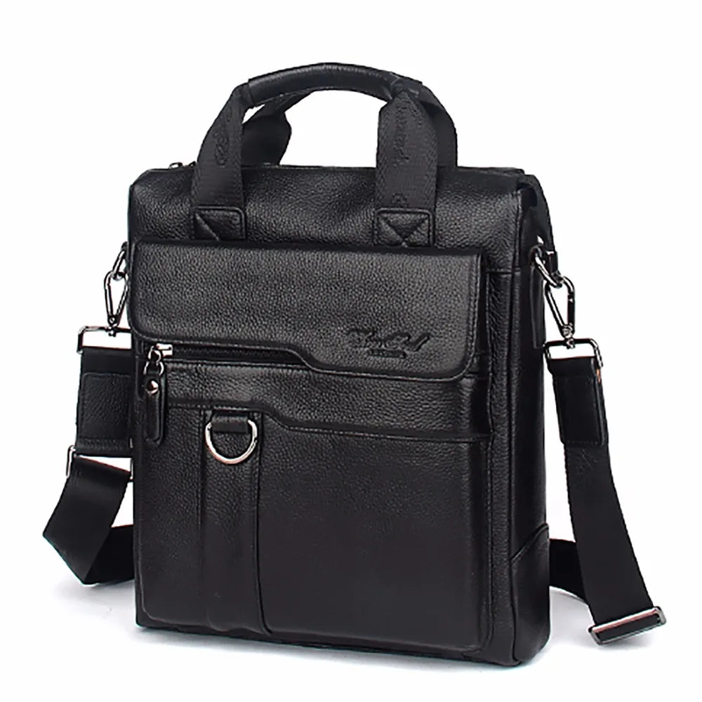 Real Genuine Leather Men Business Single Shoulder Bag Fashion Trend Cross Body Messenger Bags Male Tote Handbag Luxury Briefcase