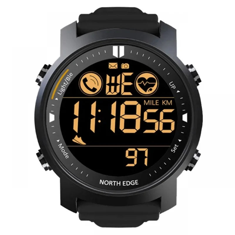 NORTH EDGE Smart Watch Men Heart Rate Monitor Waterproof 50M Swimming Running Sports Pedometer Stopwatch Smartwatch Android IOS