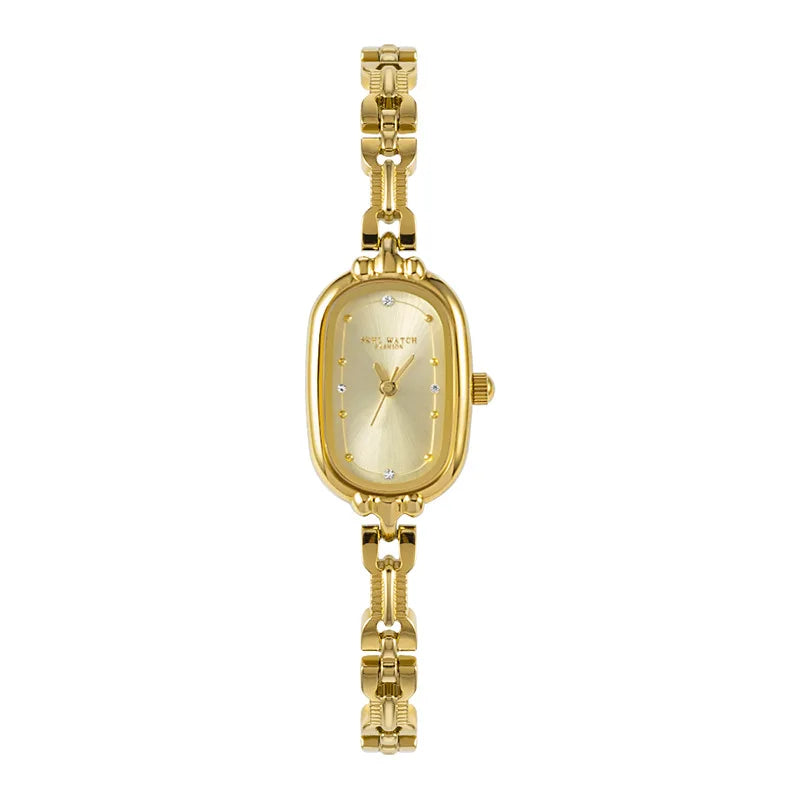 Vintage Bracelet Watch Unique Japanese Movement Waterproof Oval Quartz Small Gold Watch for Women's Luxury Jewelry Clock Reloj