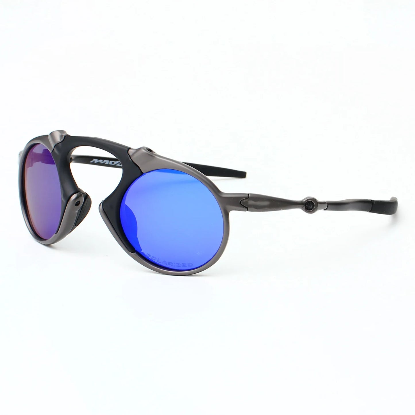 Trendy polarized sunglasses men's and women's round frame outdoor sports cycling zinc alloy driving sunglasses 6030