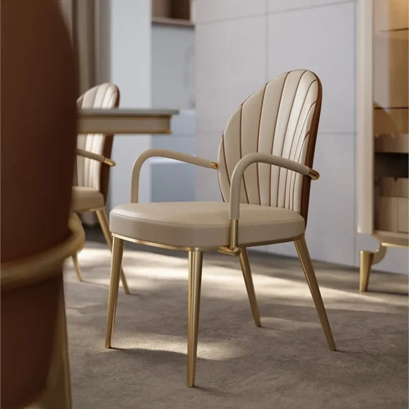 Dining Chair Household Dining Table Chairs Modern Simple Nordic Light Luxury Restaurant Iron Dining Backrest Chair Leisure Chair