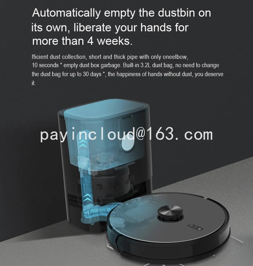 Smart home Lidar Robot Vacuum Cleaner Laser With Smart Electric Water Tank Wet Dry Support Tuya