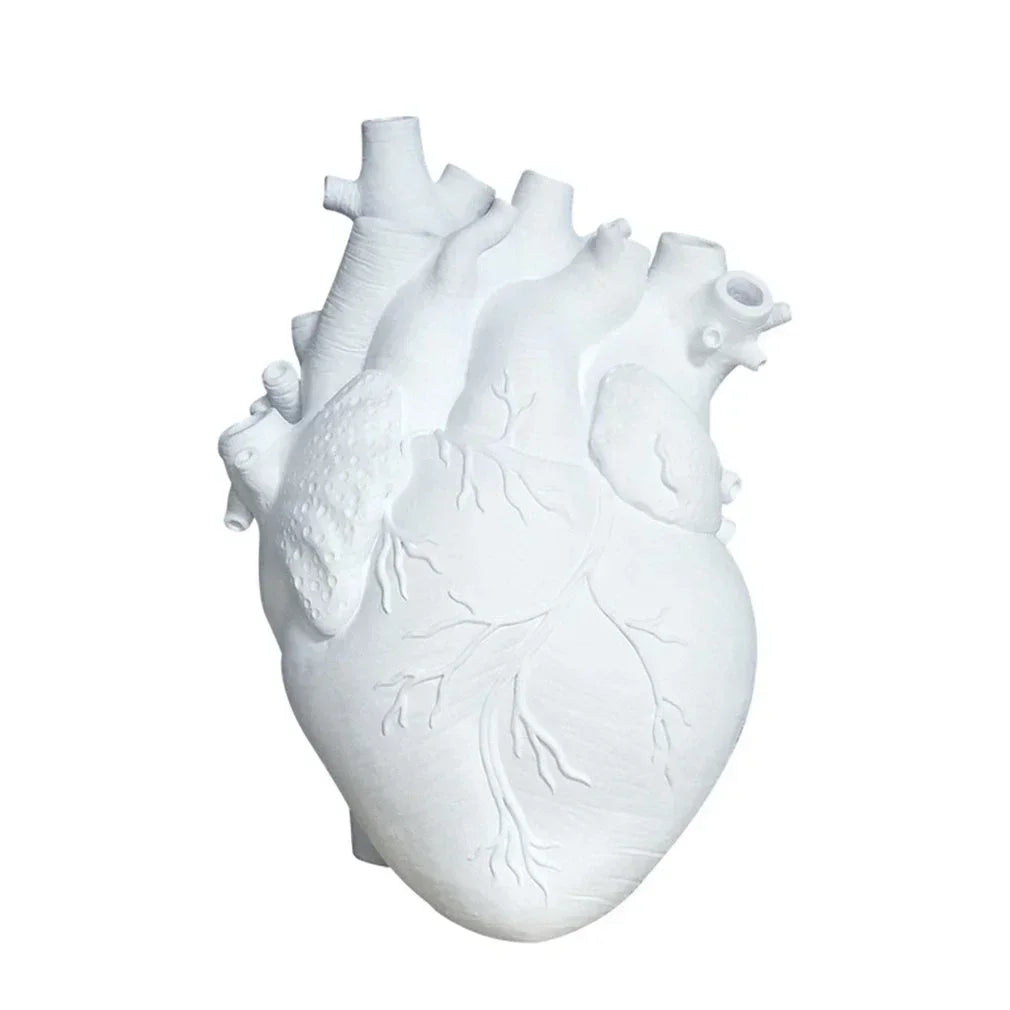 Heart Vase Dry Pot Art Vase Human Statue Container Simulated Anatomy Heart Vase Decorative Gift Valentine's Day Gift