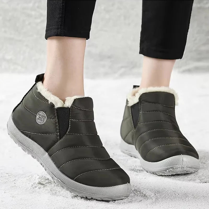 2024 Women's Boots Warm Fur Winter Boots Fashion Men's Waterproof Snow Boots Ankle Winter Shoes Women's Winter Shoes