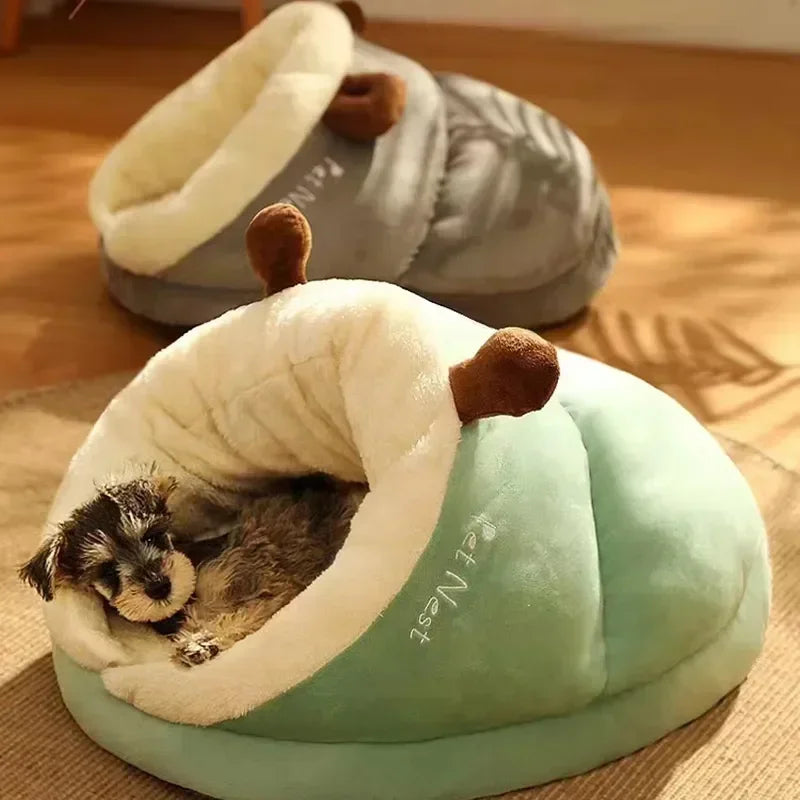 Soft Dog Bed Sofa Warm Plush Pet Kennel for Small Medium Dogs Cats Teddy Sleeping Nest Cozy Puppy Cave House Dog Accessories