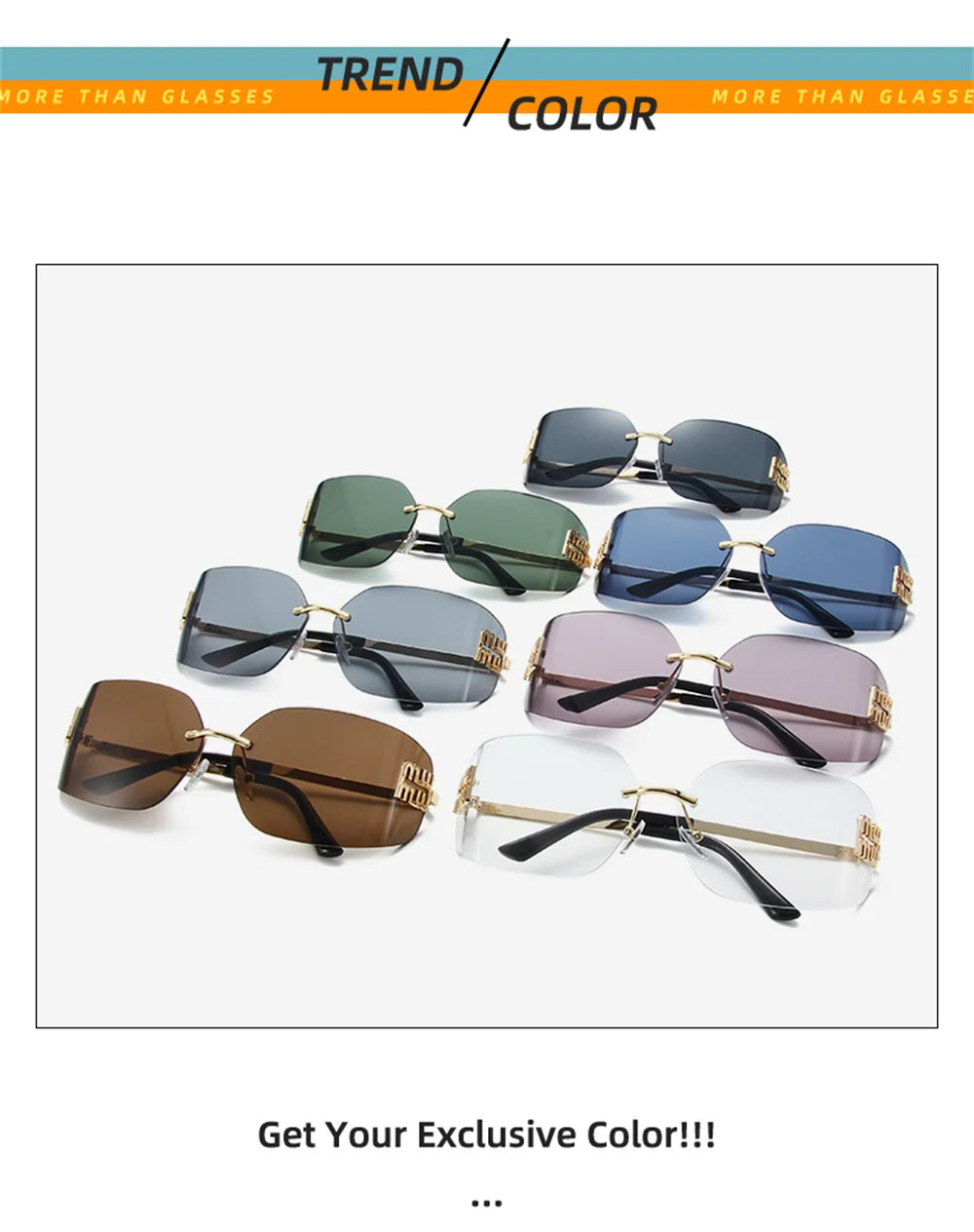 Retro American Curved Lenses Women'S Sunglasses Personalized Letter Decoration Glasses Outdoor Popular Eyepieces Shades Eyewear