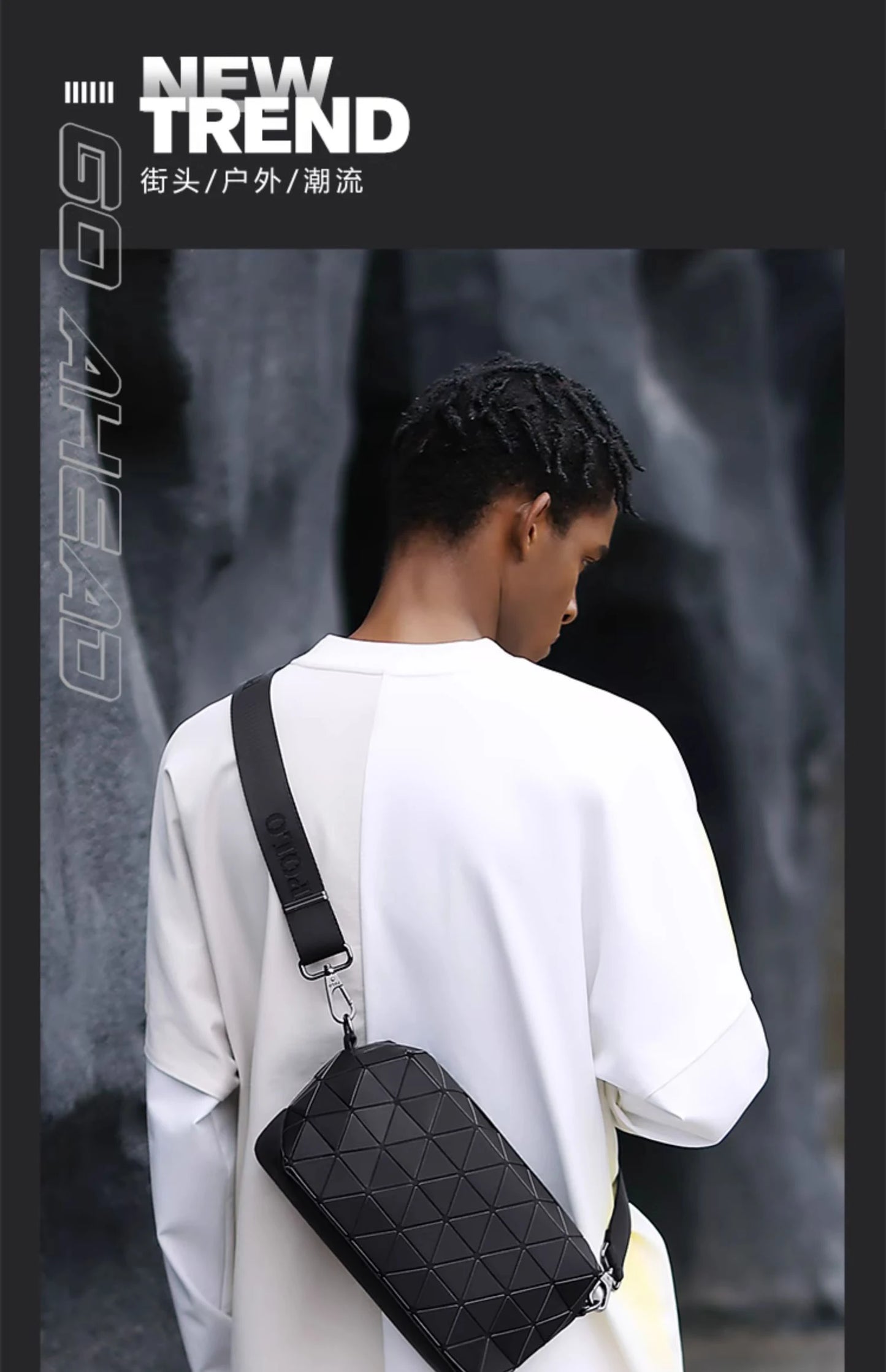 New style men's bag Japanese style fashion one-shoulder messenger bag casual trend all-match large-capacity cross bag