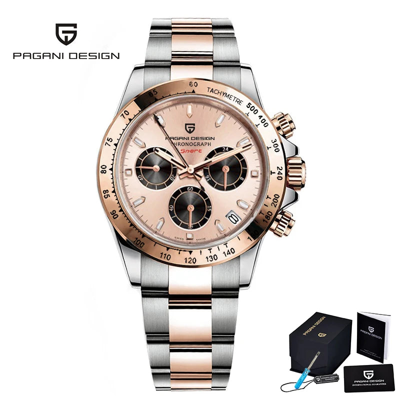 PAGANI DESIGN 2024 New Men's Watches Quartz Business Watch Mens Watches Top Brand Luxury Watch Men Chronograph VK63 Reloj Hombre