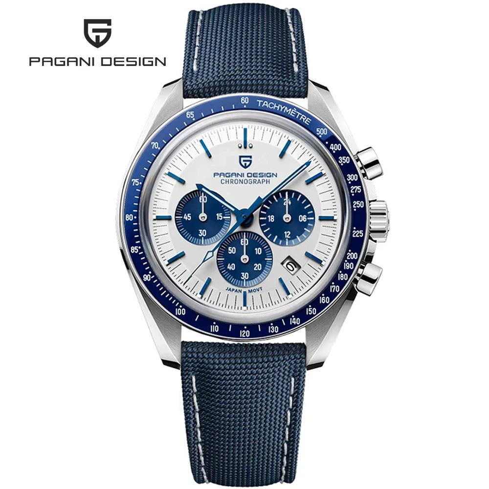 PAGANI DESIGN Moon Mens Watches 2023 Top Brand Luxury Quartz Watch For Men Chronograph Luminous Sapphire Mirror Waterproof Clock