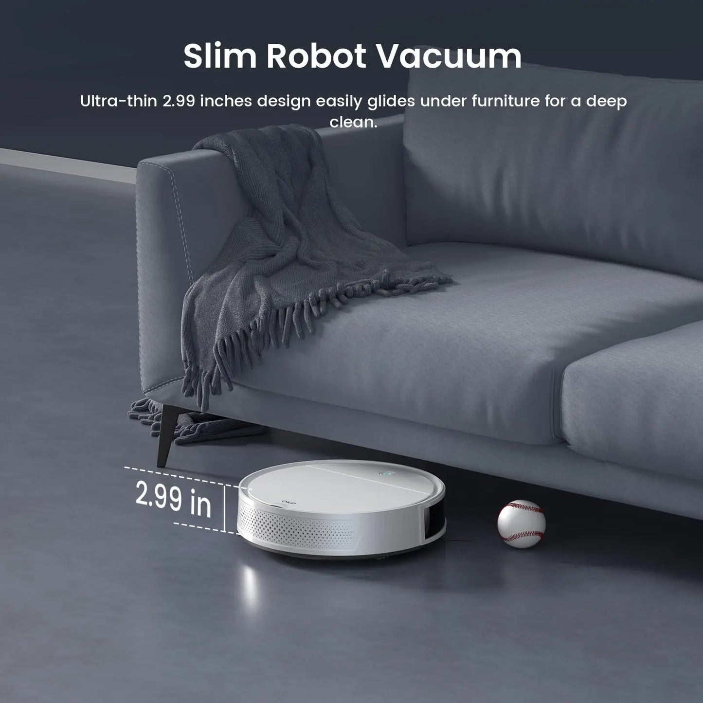 OKP K5P Robot Vacuum Cleaner, 5000Pa, 180 Minutes, WiFi/App, Self-Charging, Perfect for Hard Floors, Animal Hair, Carpets