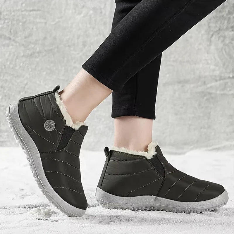 2024 Women's Boots Warm Fur Winter Boots Fashion Men's Waterproof Snow Boots Ankle Winter Shoes Women's Winter Shoes